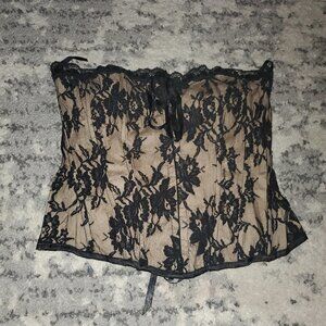 Jolie Short Black Lace Corset || L || NWOT